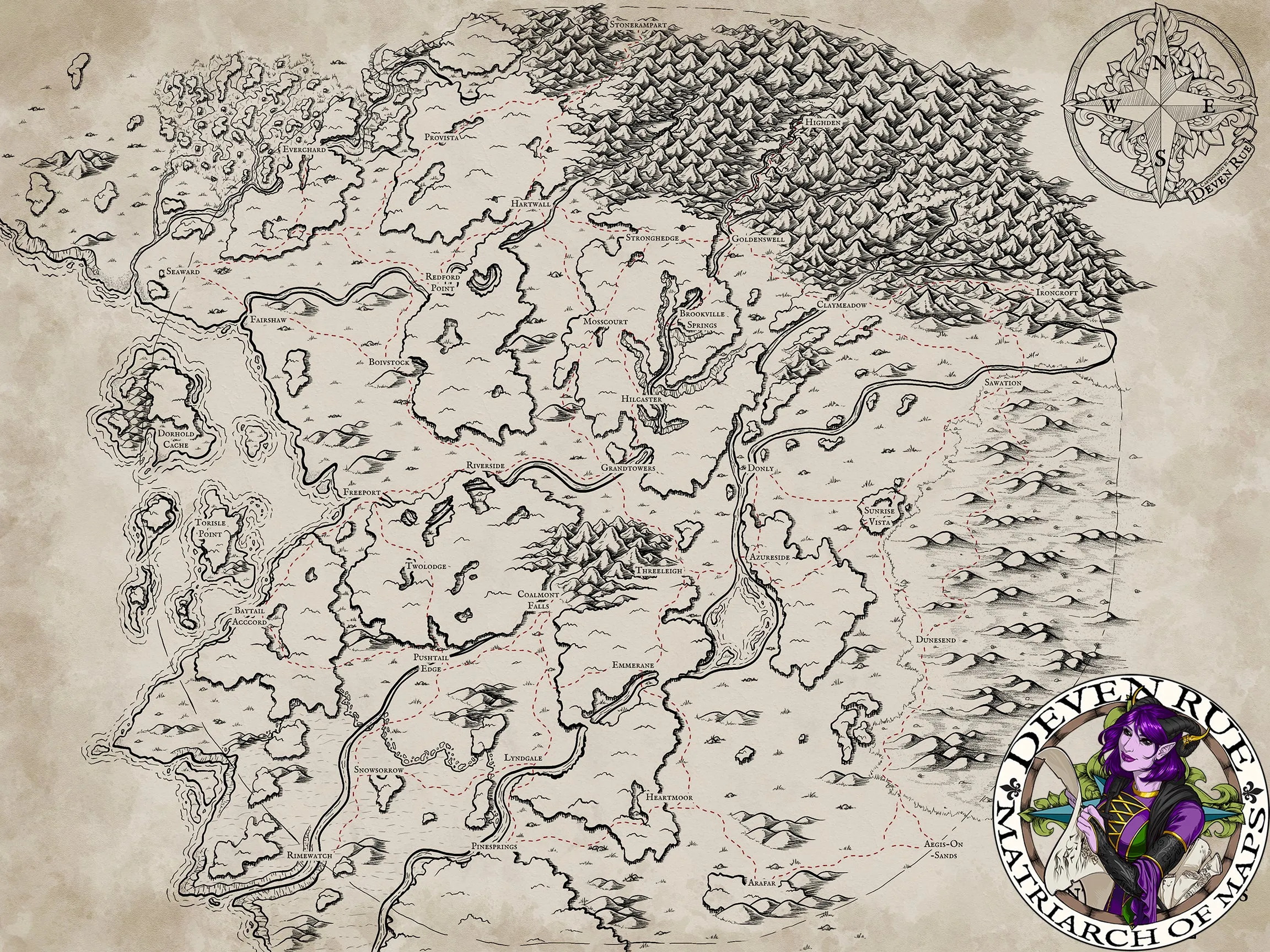 The Pentacity States Map