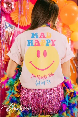 Theta Bid Day Think Theta Mad Happy Tee