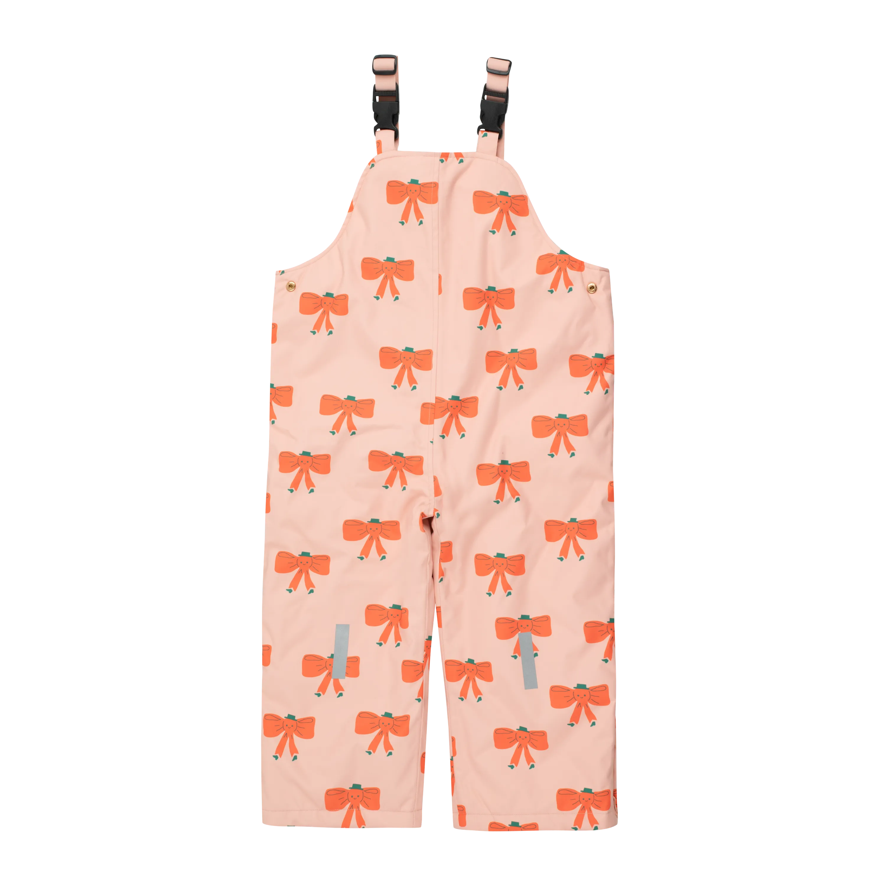 [TINY COTTONS] Tiny Bow Snow Dungarees- Peach