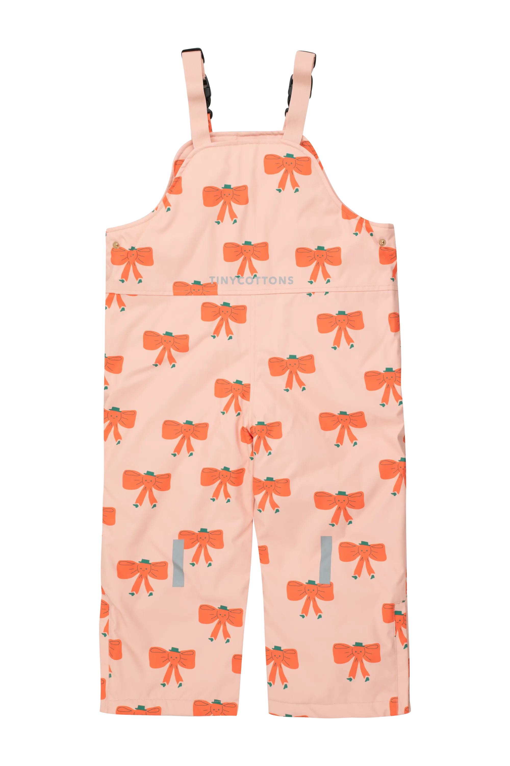 [TINY COTTONS] Tiny Bow Snow Dungarees- Peach