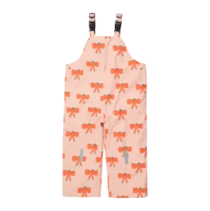[TINY COTTONS] Tiny Bow Snow Dungarees- Peach