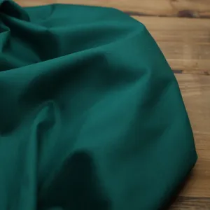 Tissu Fine Gabardine de coton unie Stretch - Vert foret (Vendu par 10cm)