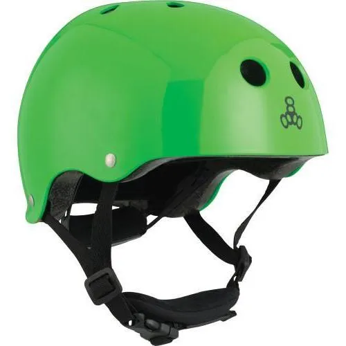 Triple 8 LIL 8 Certified Youth Helmet Neon Green Gloss