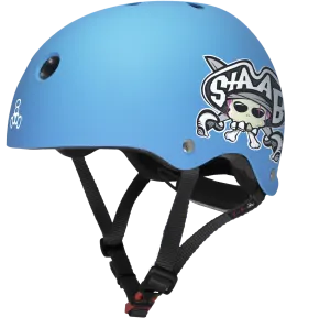 Triple 8 LIL 8 Certified Youth Staab Helmet Neon Blue Rubber