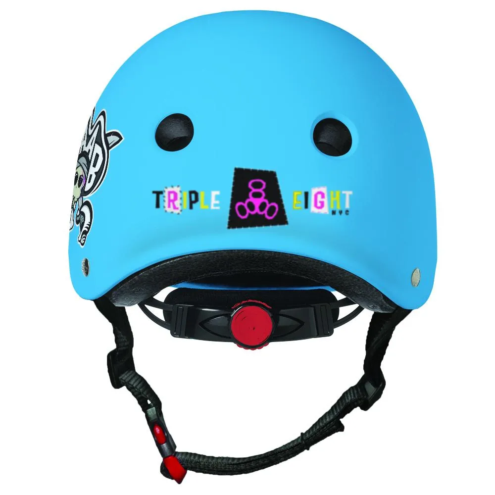 Triple 8 LIL 8 Certified Youth Staab Helmet Neon Blue Rubber