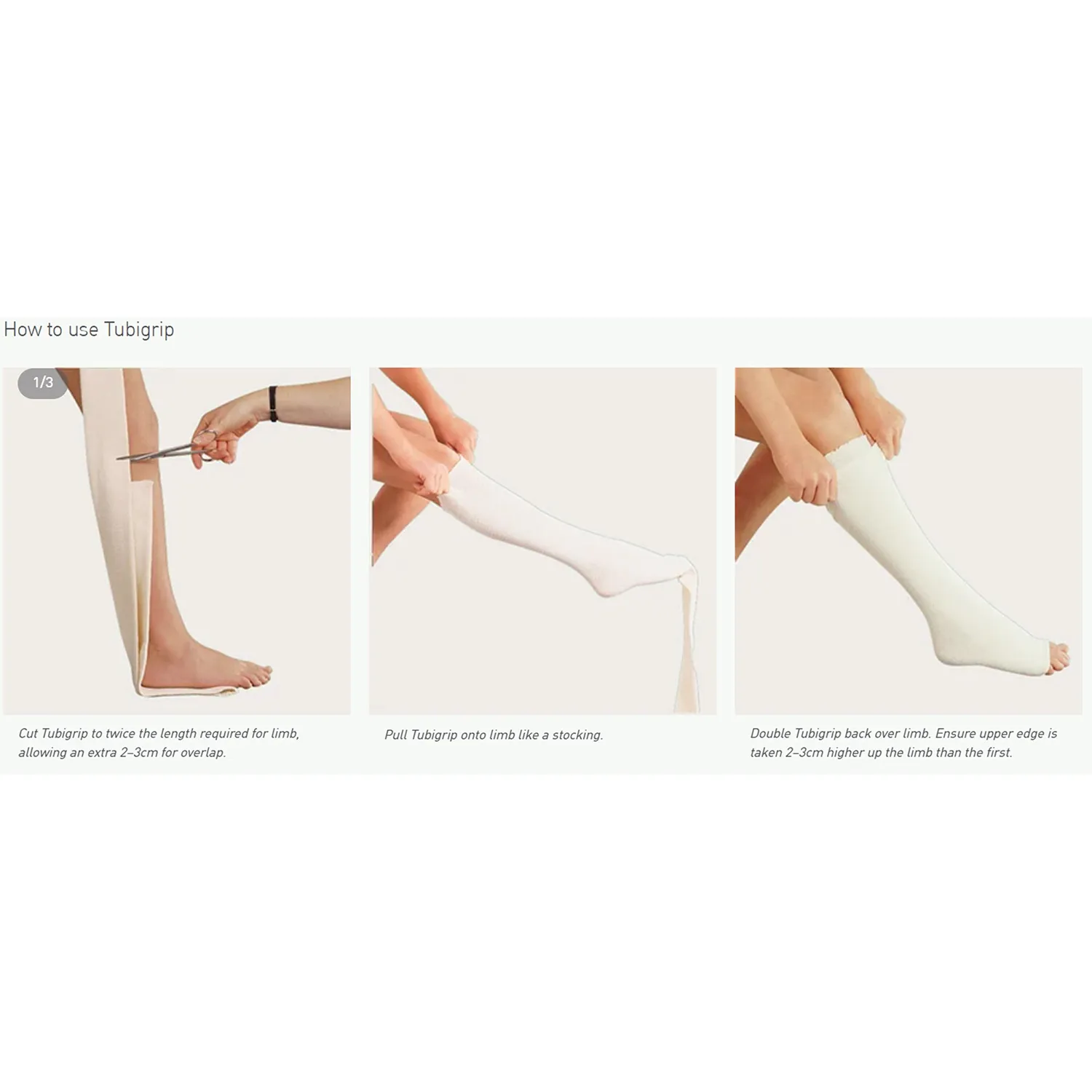 Tubigrip Multi-Purpose Elasticated Tubular Support Bandage | Natural | Size: F | 10m | 1 Roll | Single | Short Expiry Date