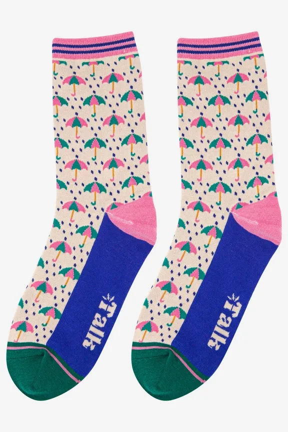 Umbrella and Rain Bamboo Socks