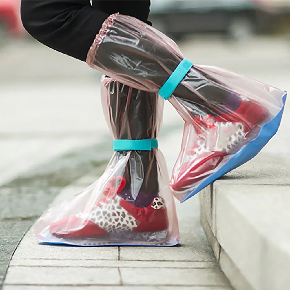 Unisex Portable Outdoors Travel Anti Slip Rain Shoes Covers Waterproof Boots