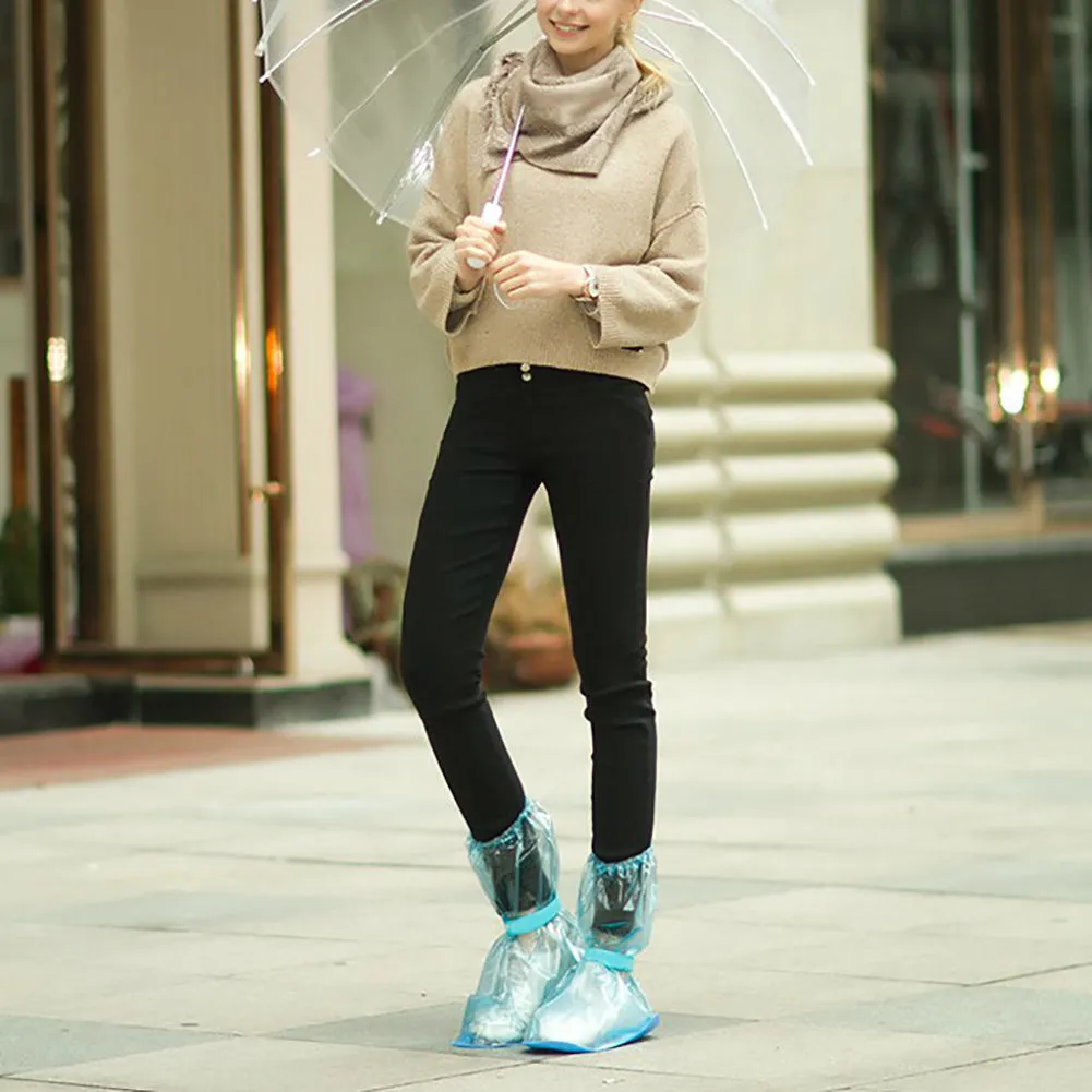 Unisex Portable Outdoors Travel Anti Slip Rain Shoes Covers Waterproof Boots