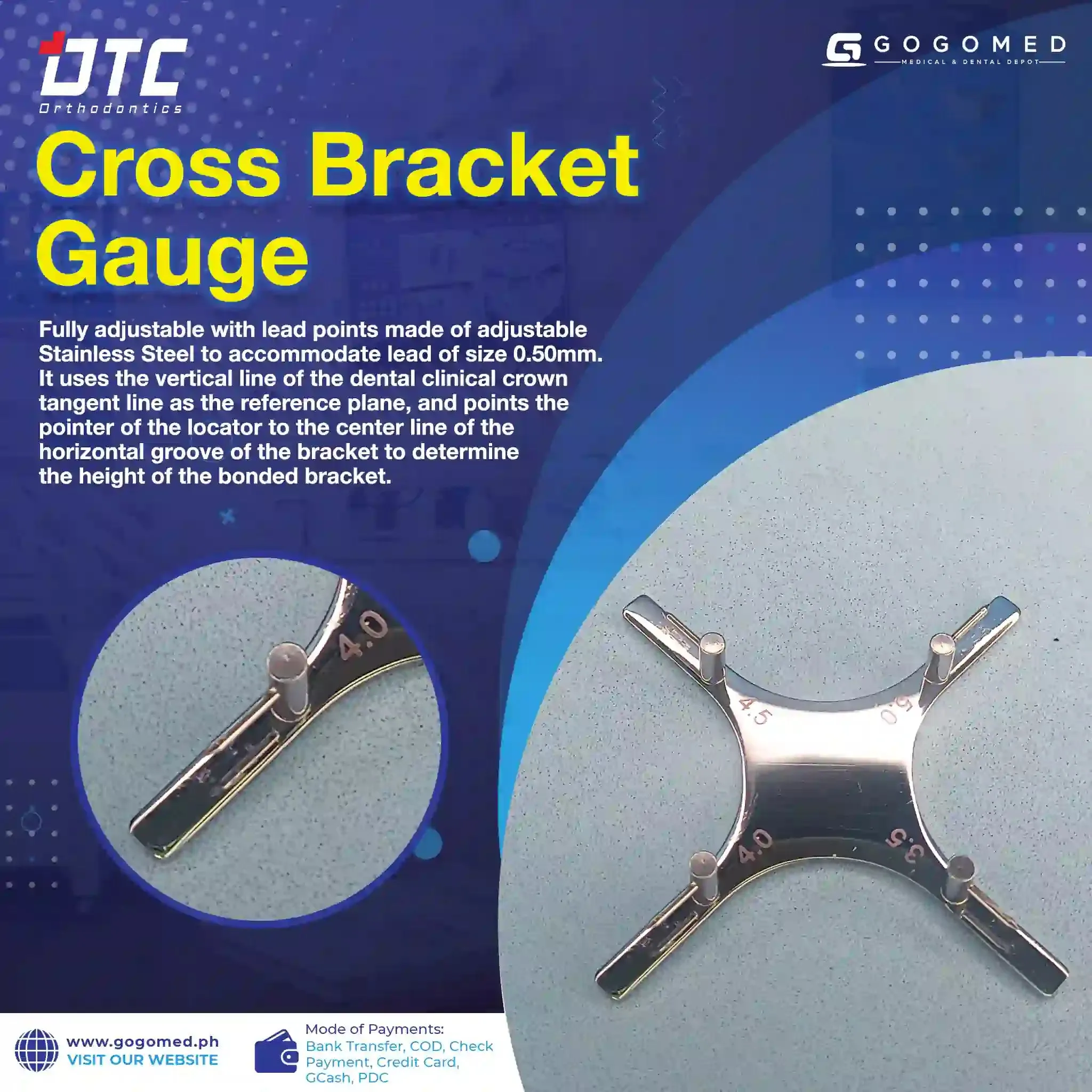 US Cross Bracket Gauge 3.5mm-5.0mm DTC