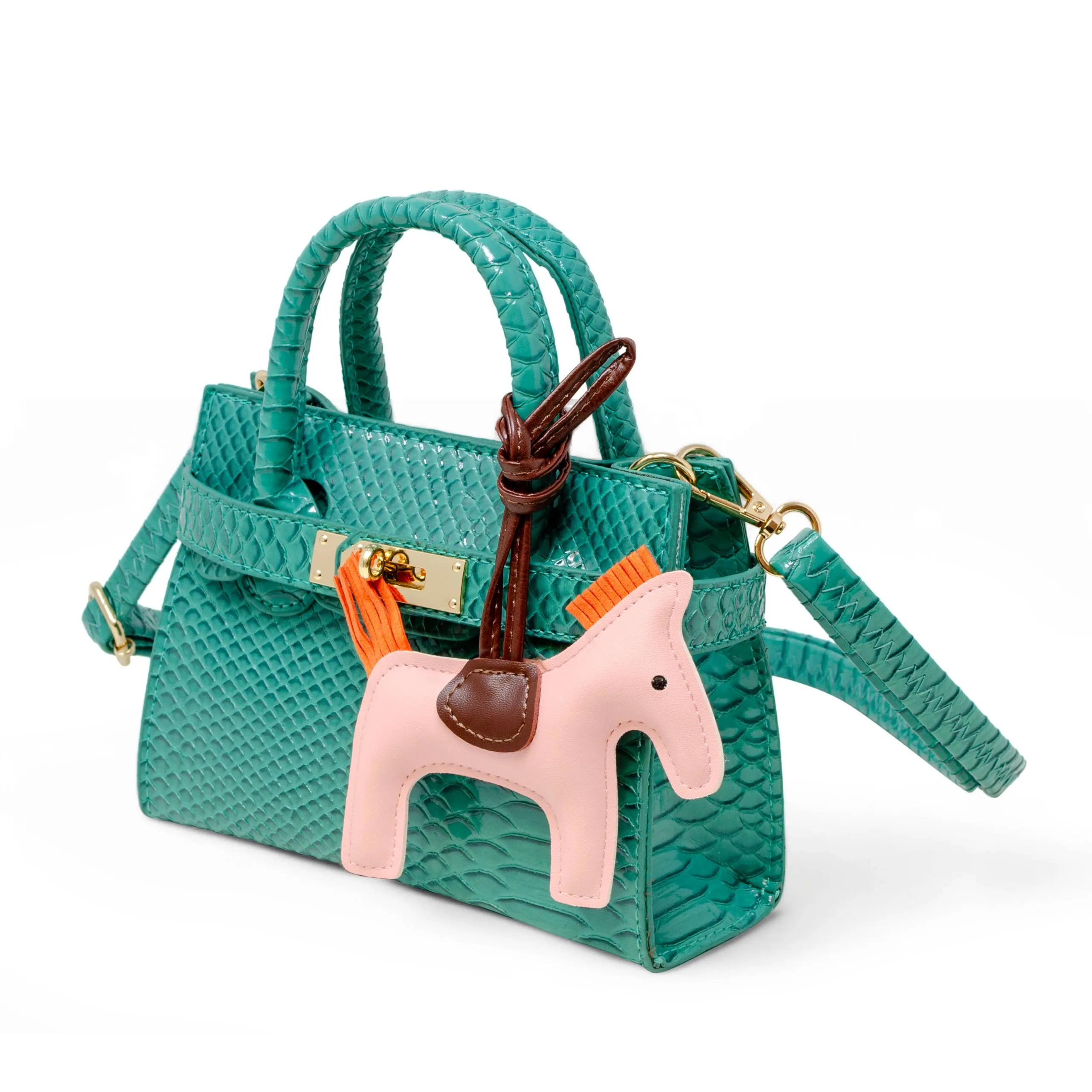 Vivid Crocodile Pony Handbag