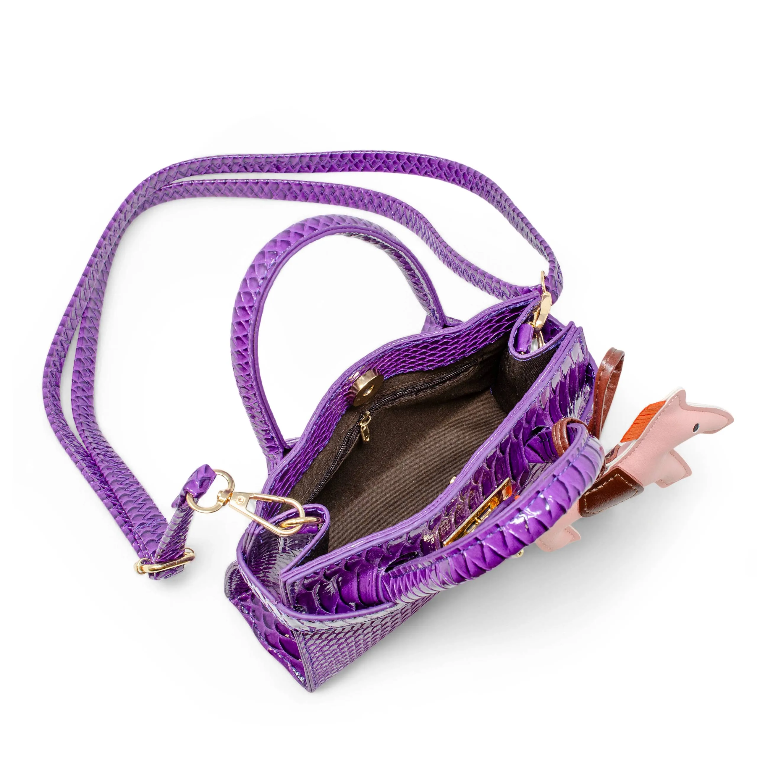 Vivid Crocodile Pony Handbag