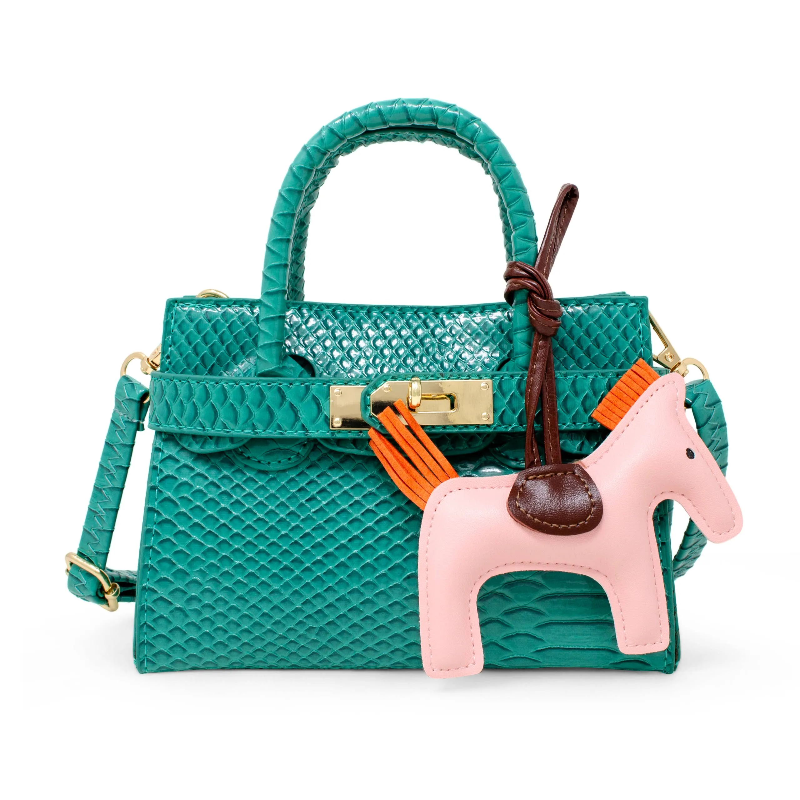 Vivid Crocodile Pony Handbag