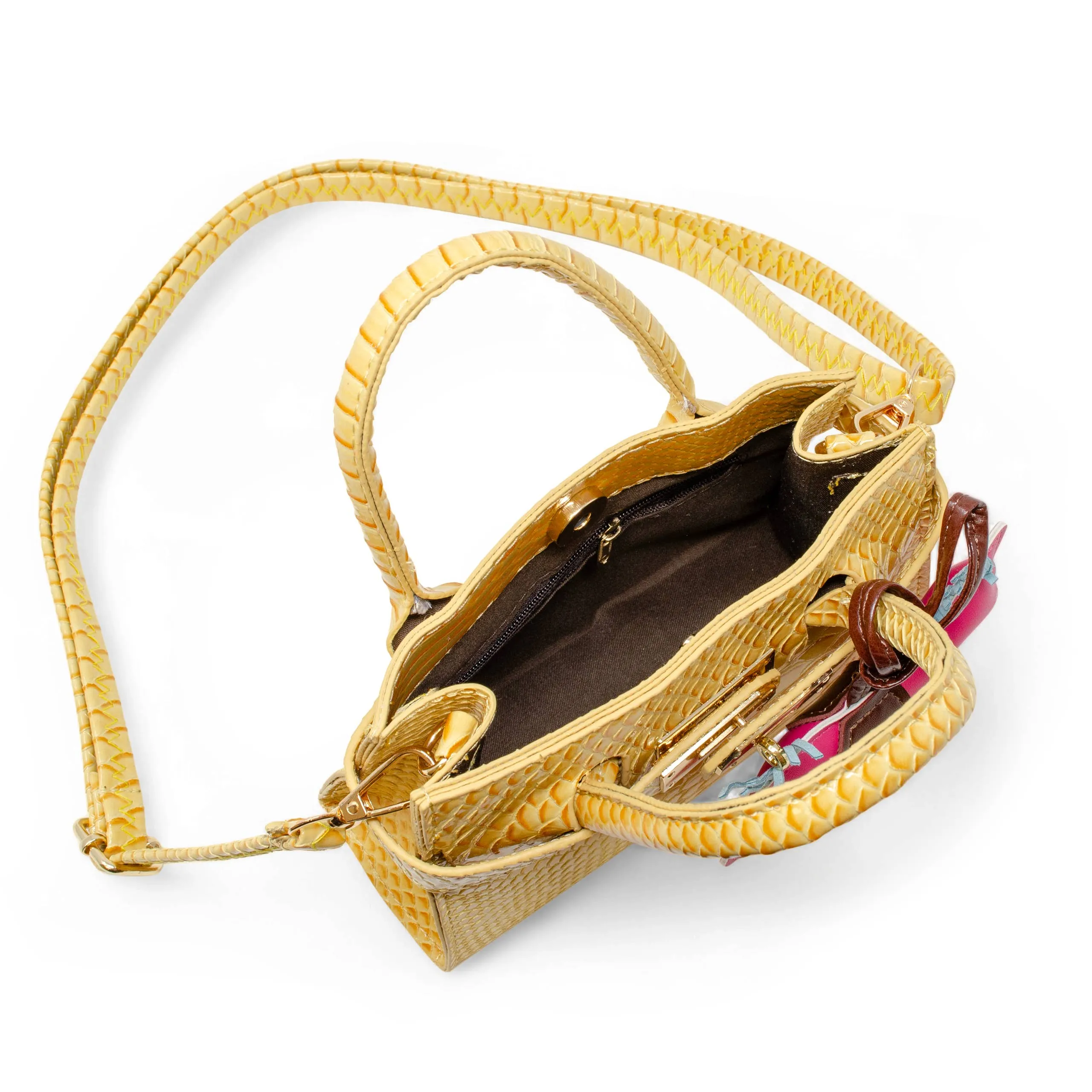 Vivid Crocodile Pony Handbag