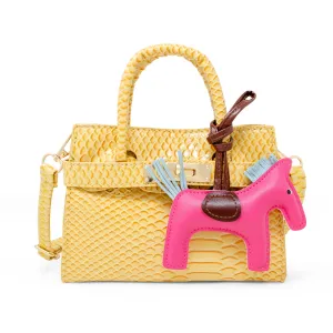 Vivid Crocodile Pony Handbag