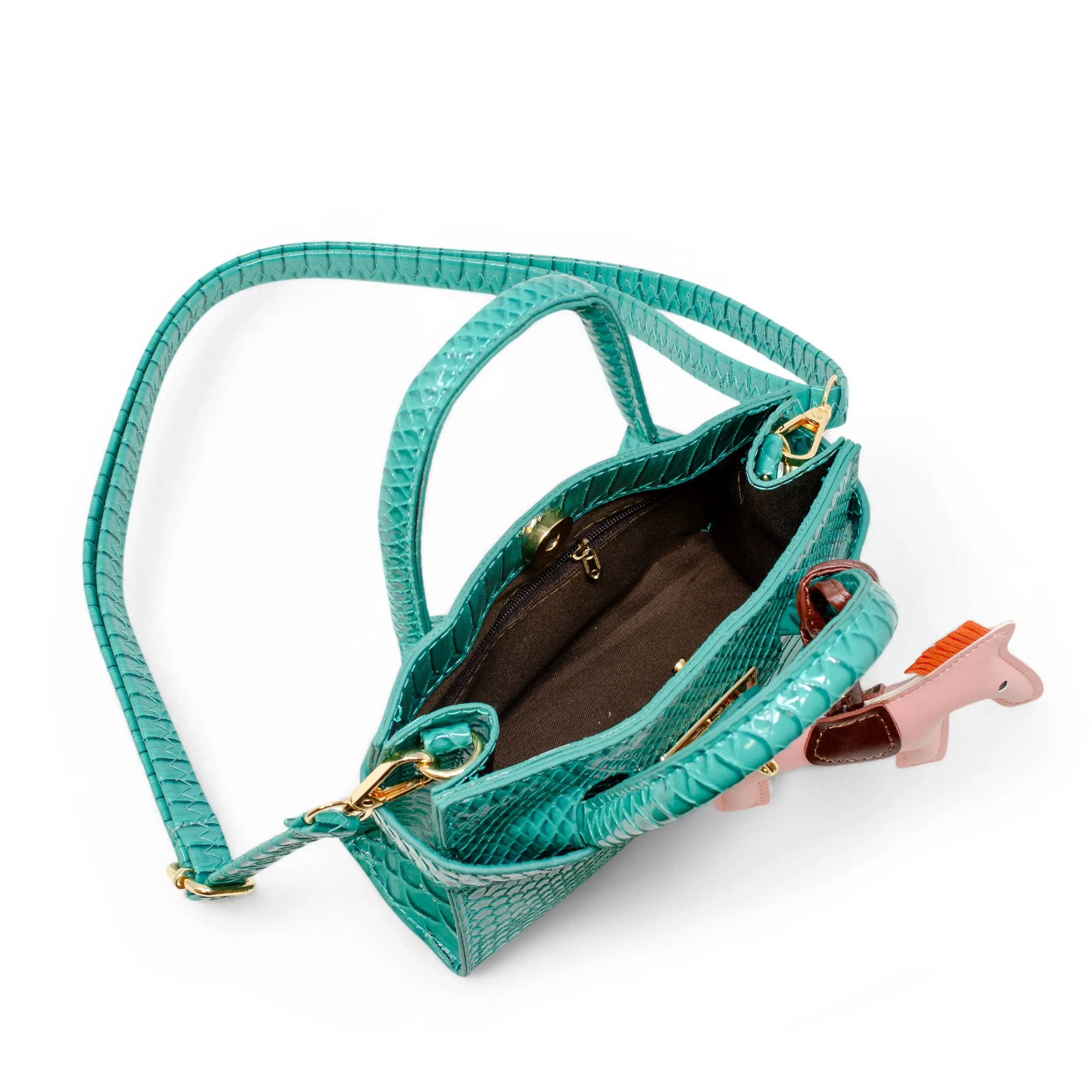 Vivid Crocodile Pony Handbag