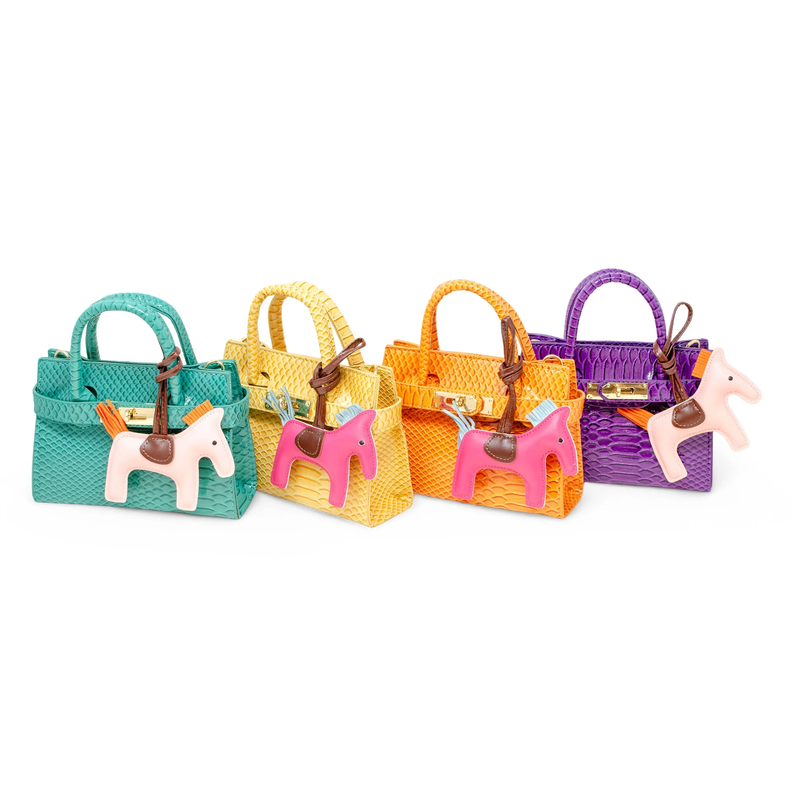 Vivid Crocodile Pony Handbag