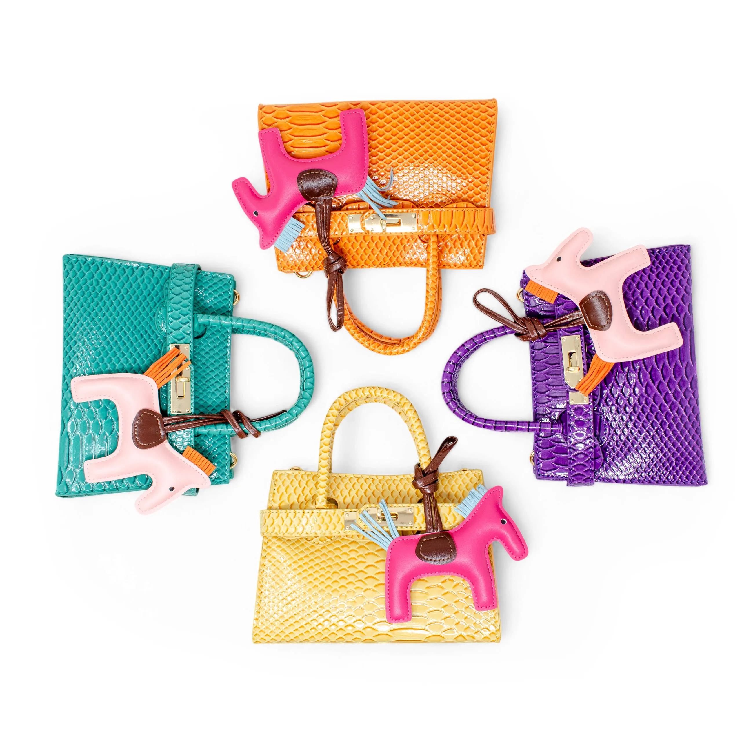 Vivid Crocodile Pony Handbag