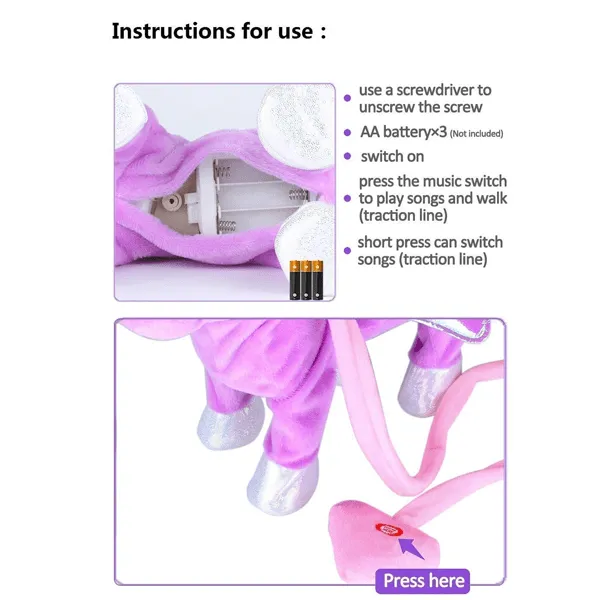 Walking & Singing Unicorn Plush Toy - Buy 1 Get 1 Free!