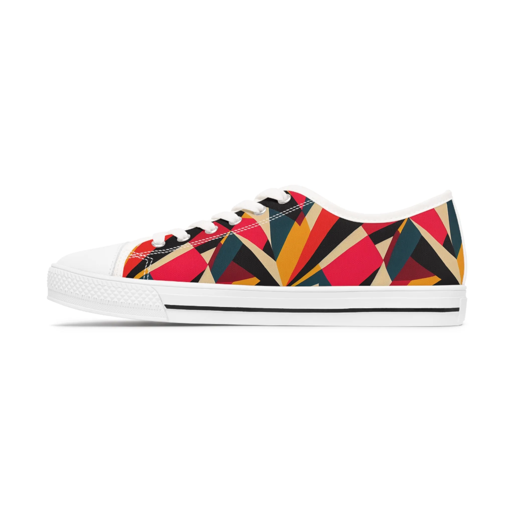 Women's Low Top Sneakers - Abstract Burst