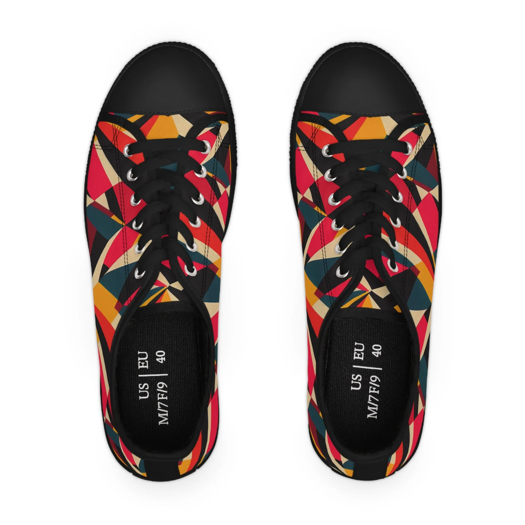 Women's Low Top Sneakers - Abstract Burst