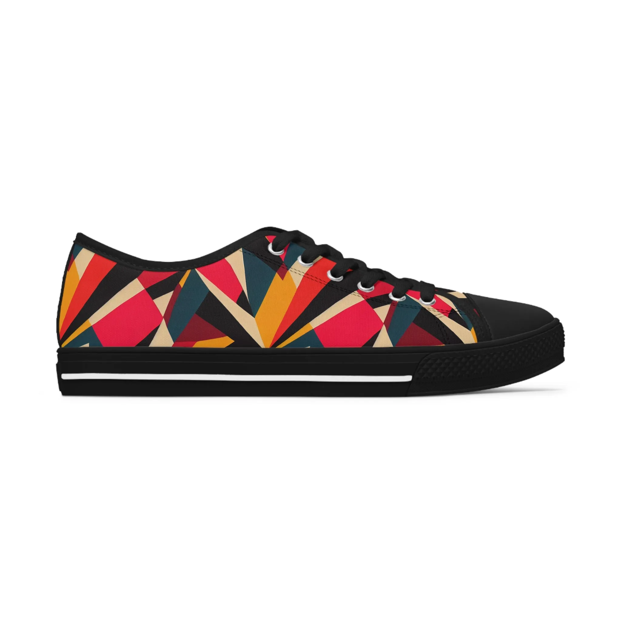 Women's Low Top Sneakers - Abstract Burst