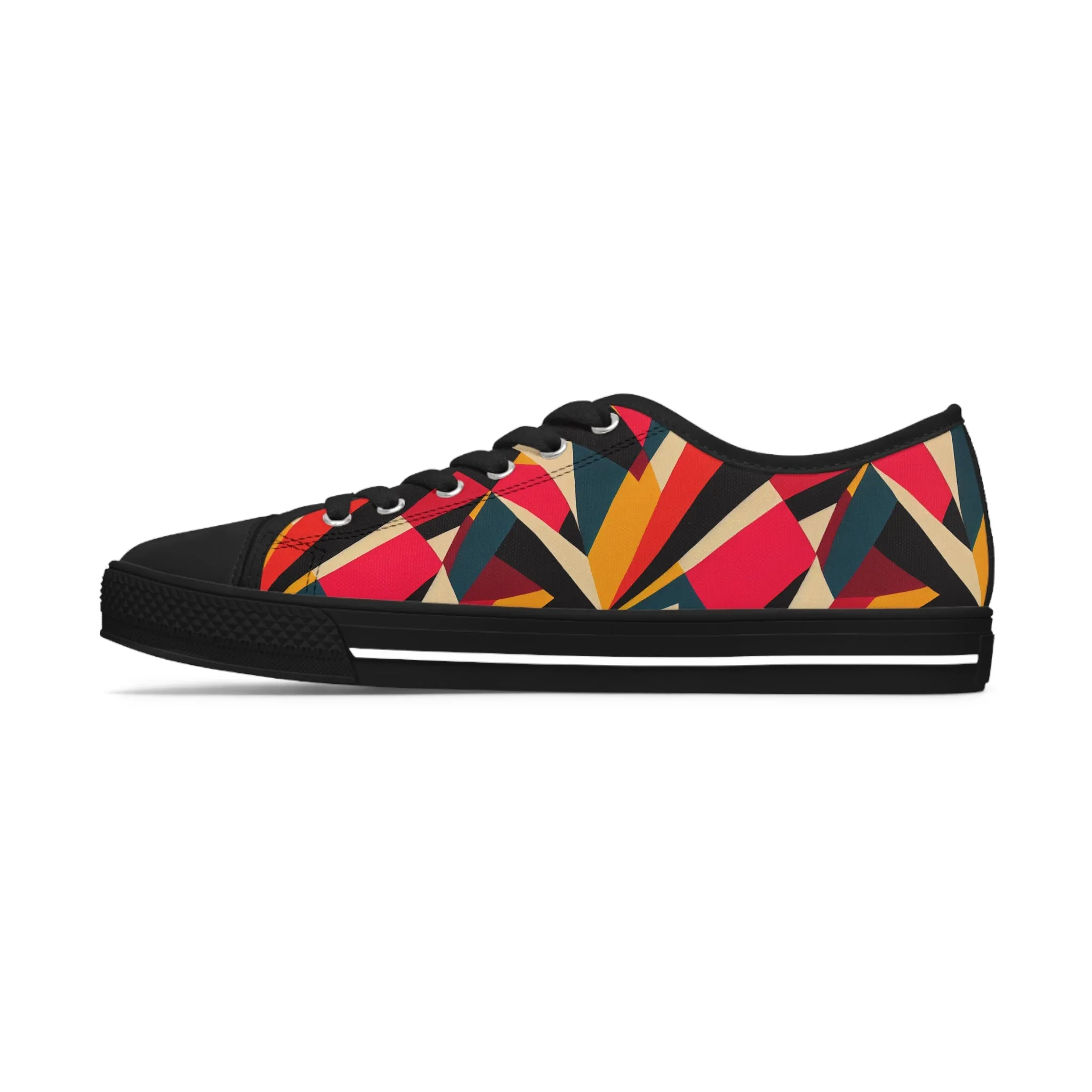 Women's Low Top Sneakers - Abstract Burst