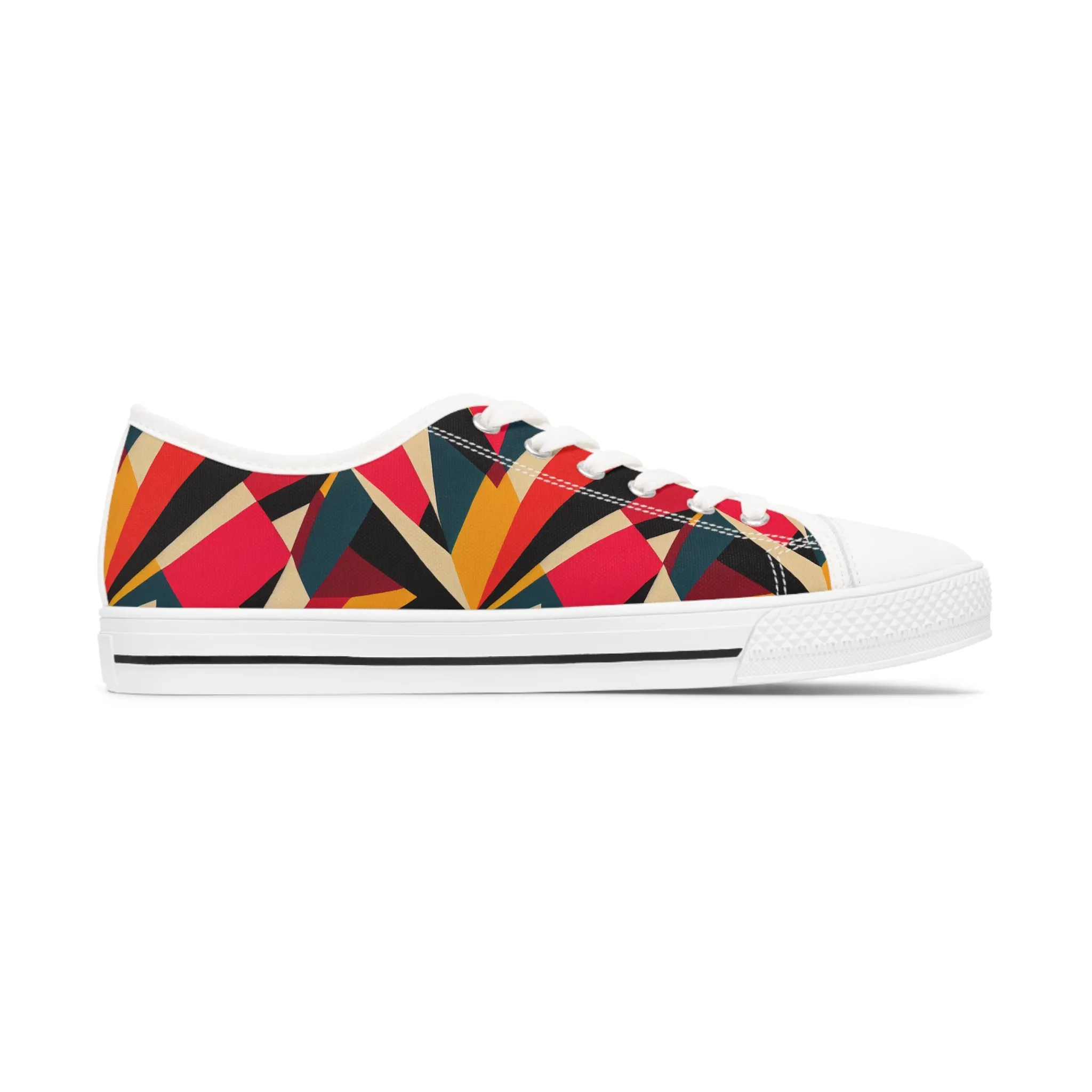 Women's Low Top Sneakers - Abstract Burst