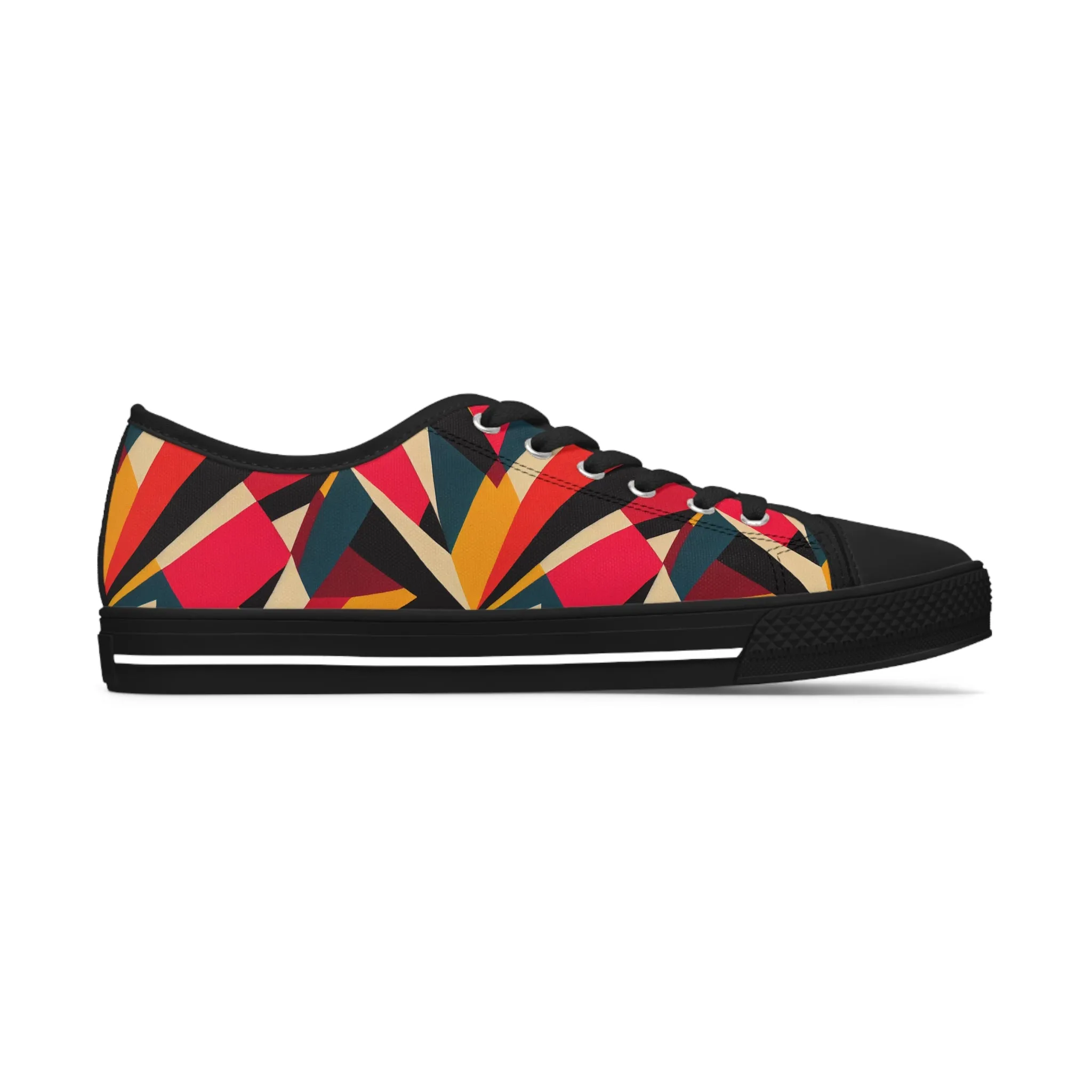 Women's Low Top Sneakers - Abstract Burst