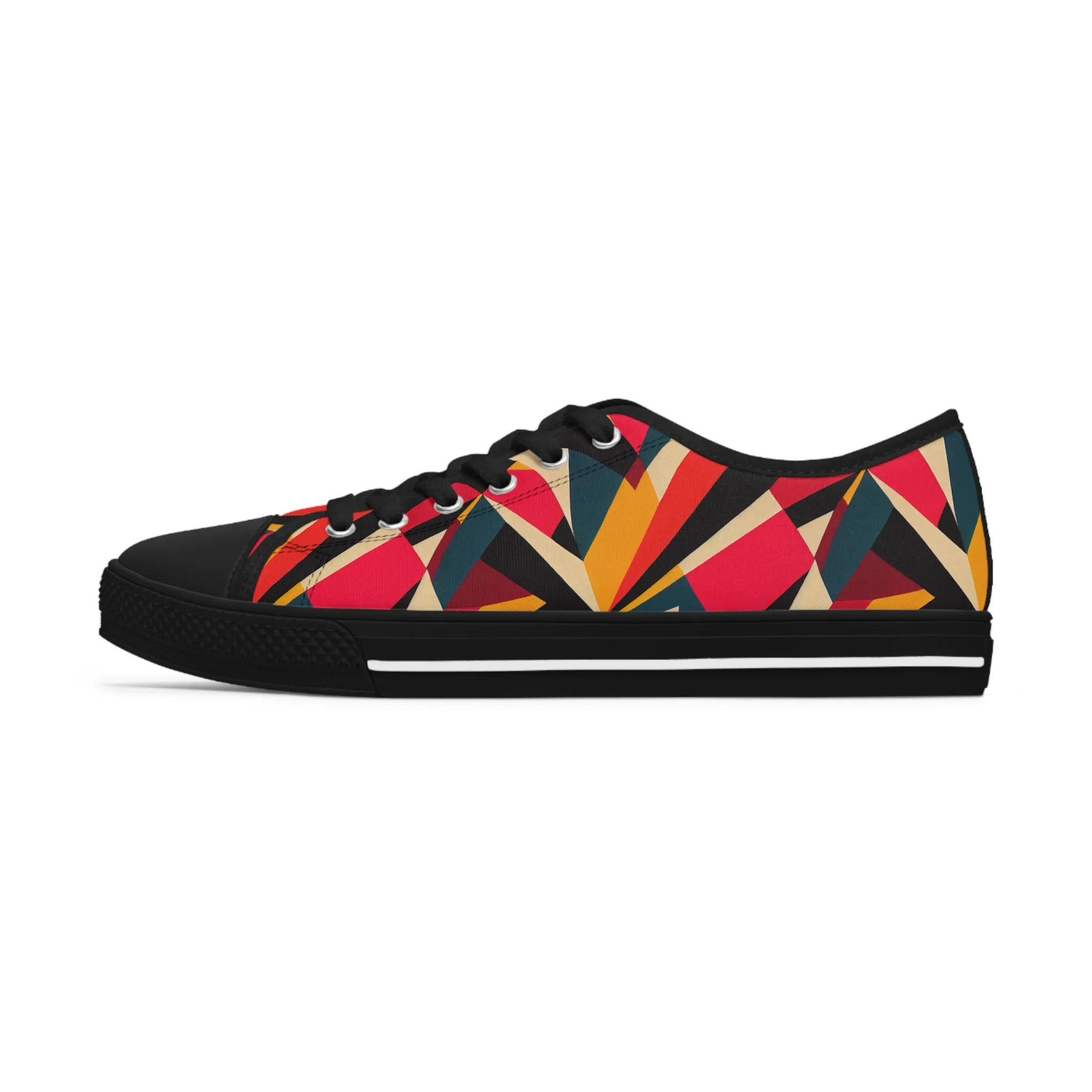 Women's Low Top Sneakers - Abstract Burst
