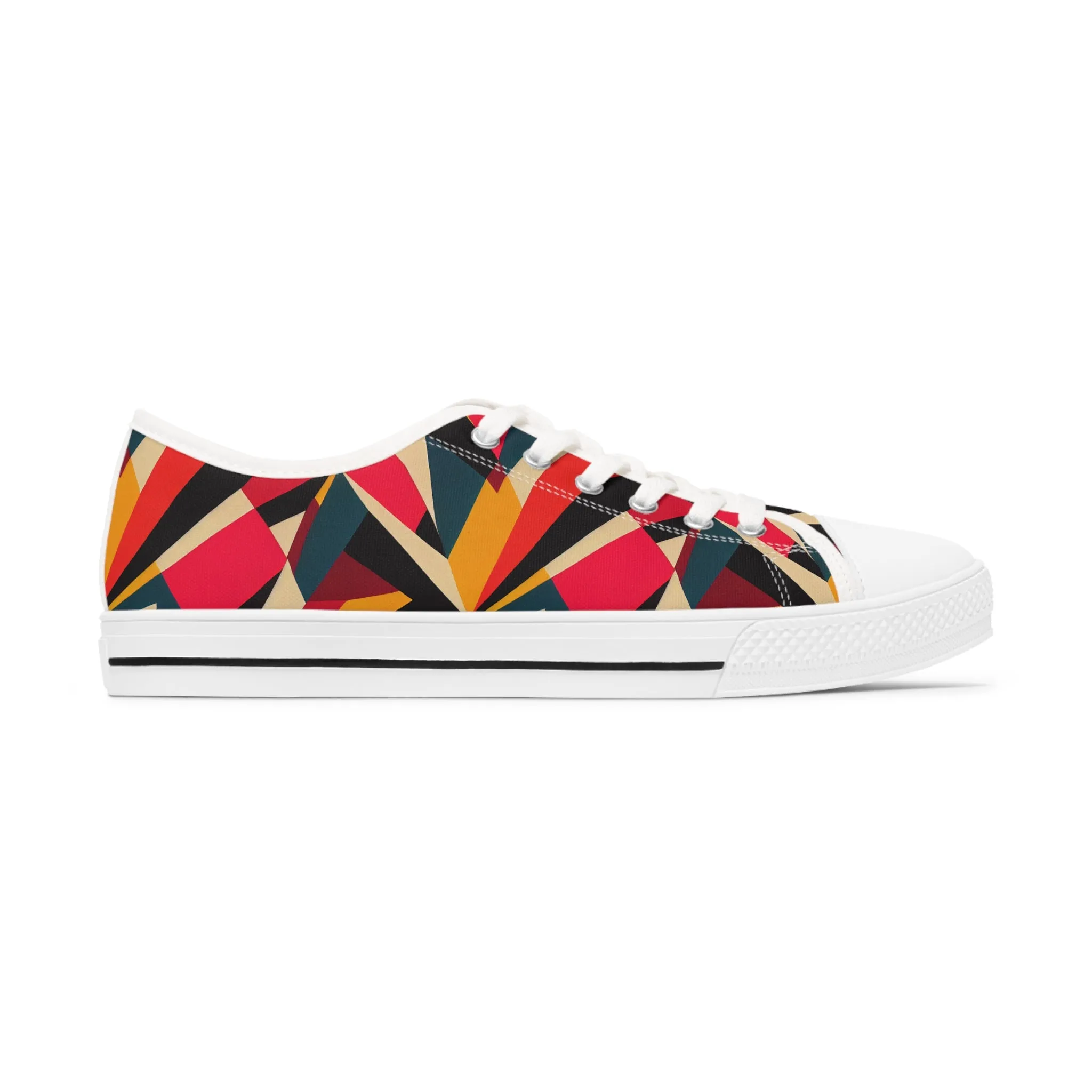 Women's Low Top Sneakers - Abstract Burst