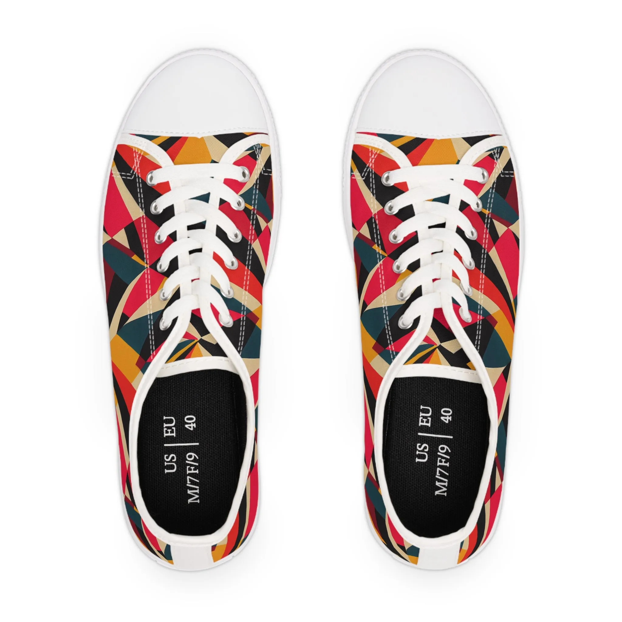 Women's Low Top Sneakers - Abstract Burst