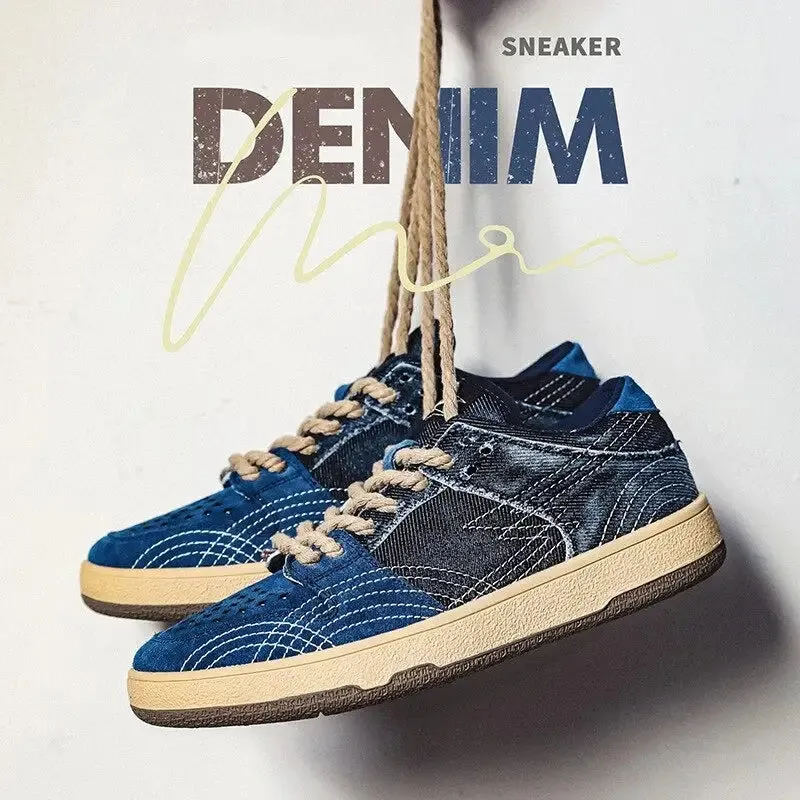 Y2K Casual Canvas and Denim Sneakers for Ultimate Streetwear Style