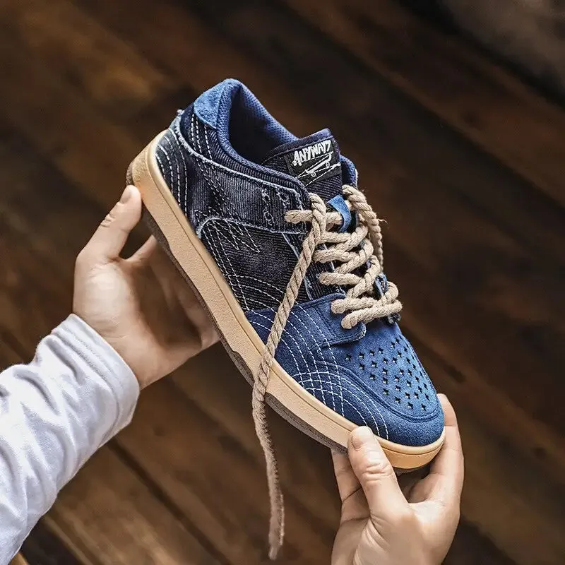 Y2K Casual Canvas and Denim Sneakers for Ultimate Streetwear Style