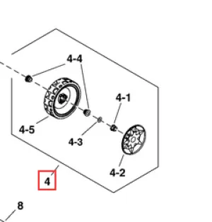 YARDKING GENUINE REAR WHEEL ASSY CH87745A
